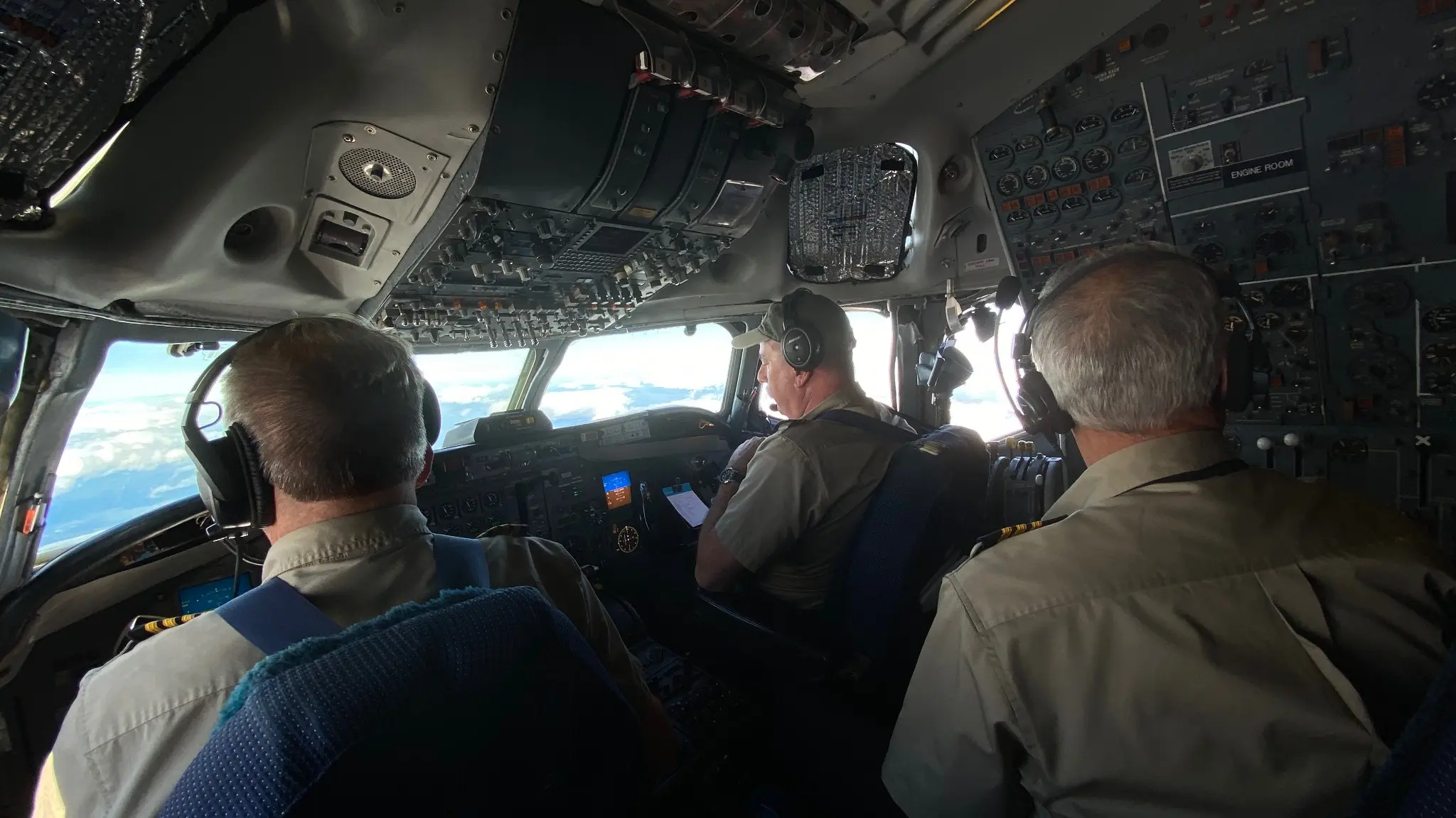 View from the cockpit during a flight